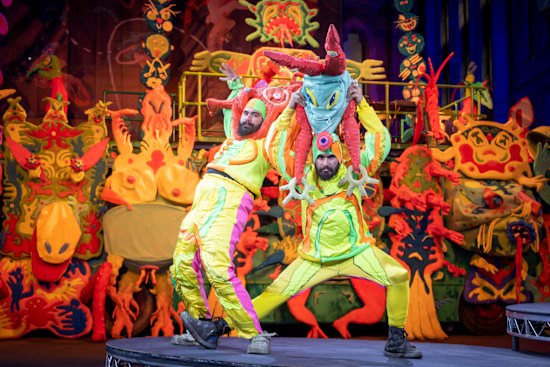 Artists Pablo and Efrain Del Hierro have created a vibrant, puppet-filled hub for Night Trade as part of Rising Festival.