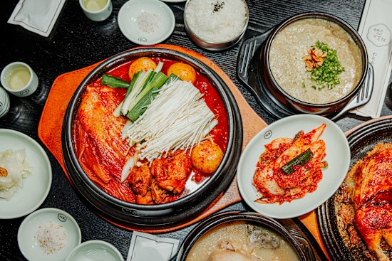  The dakdoritang, a signature featuring aged kimchi, is pure comfort.
