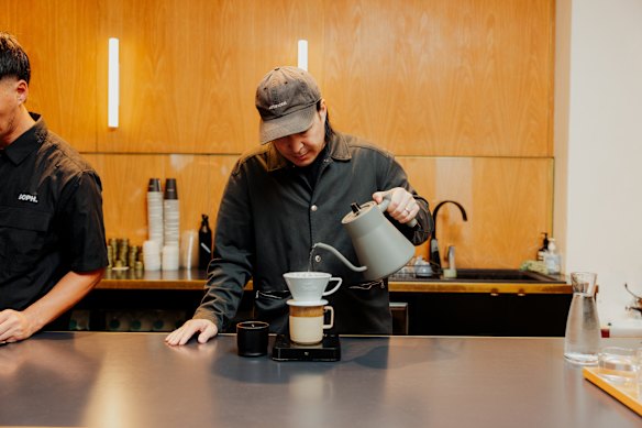 Pour over coffee. 