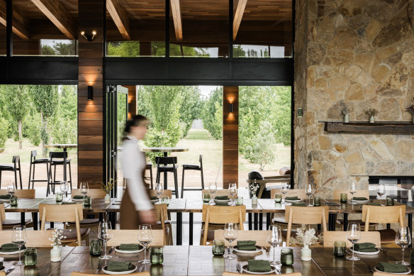 The dining room at Beltana Farm near Canberra.