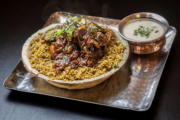 Nati-style chicken donne biryani.