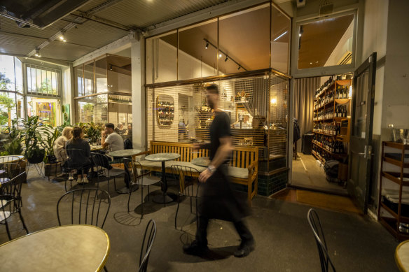 Albert’s Wine Bar has expanded to two shopfronts, its brick walls lined with wine.