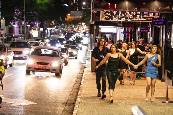 Brisbane nightlife in Fortitude Valley. Some businesses say it is time to review Brisbane’s Safe City Precincts in the lead up to the 2032 Games.