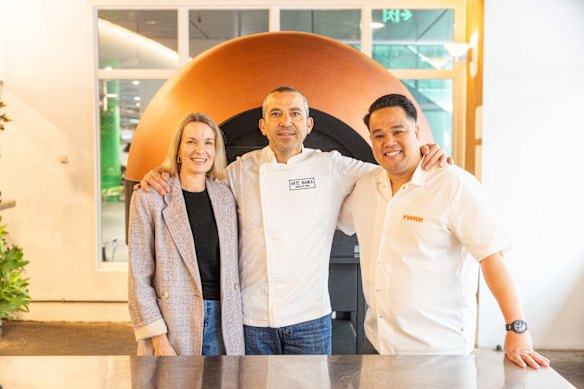 Arte Bianca’s Mark and Wendy Paterno with Ruma Dining’s Faheem Noor.