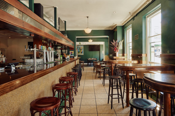 The lively front bar at The Lincoln.