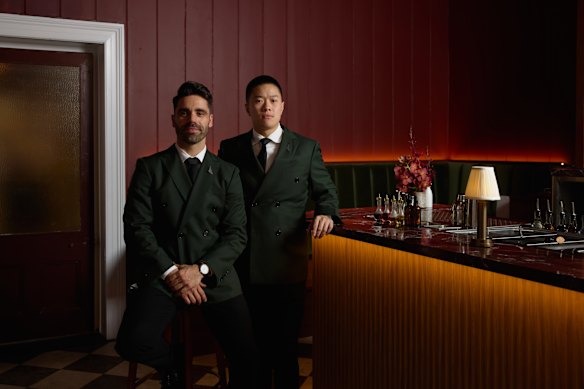 The Collective’s head of bars Mael Jego with Tailor Room bar manager Benji Kinoial.