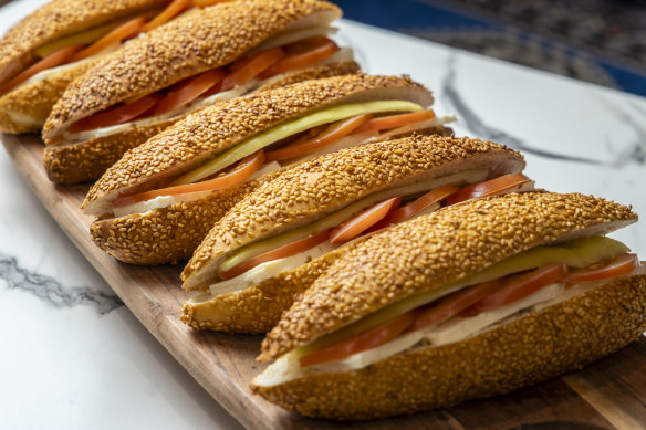 Simit sandwiches.