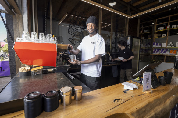 Owner David Juma sources most of his beans from his dad’s farm in Africa.