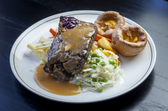 The Sunday roast includes this vegan-friendly and gluten-free option.