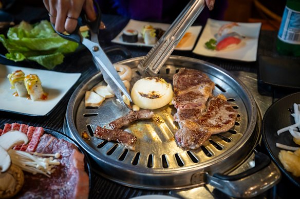 Grill your own all-you-can-eat Korean barbecue at BBQ King.