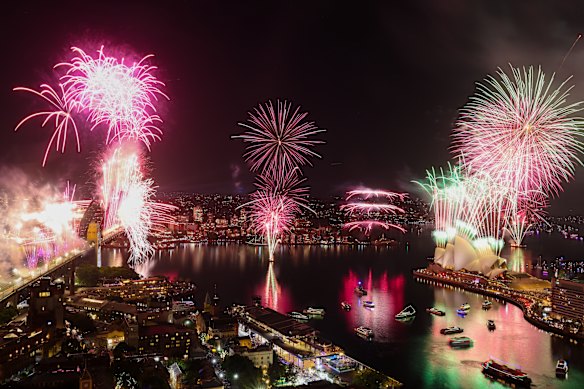 A side-on view across the harbour from the CBD.