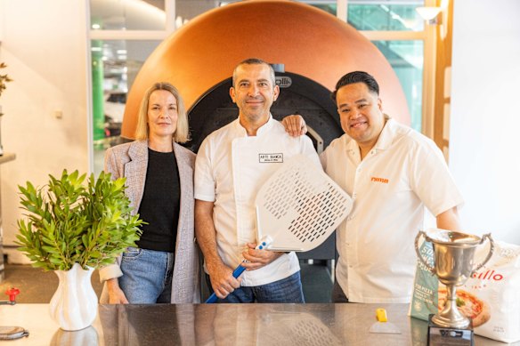 Arte Bianca’s Mark and Wendy Paterno with Ruma Dining’s Faheem Noor.