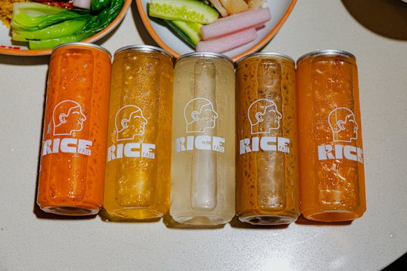 Freshly pressed juices and iced teas.
