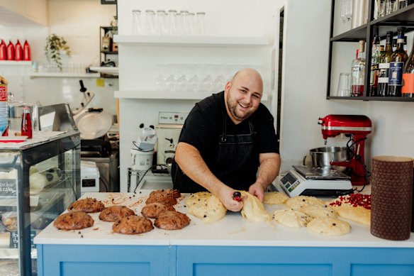 BETTO deli &amp; cucina owner-chef Andrea Bettini making fresh panettone in Erskineville.