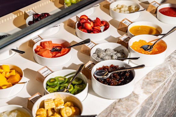 Some of the pick-and-mix fro-yo toppings at Freo. 