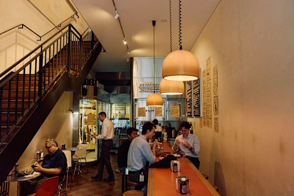 Inside Butchers Diner on Bourke Street.