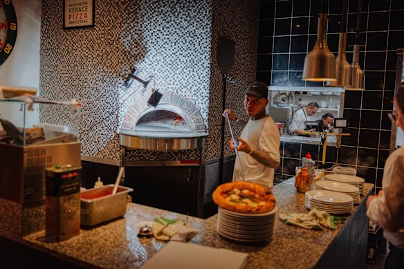 Pizza chef Christian Faccenda.