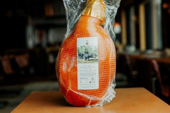 Victor Churchill Kurobuta Berkshire traditional leg ham.