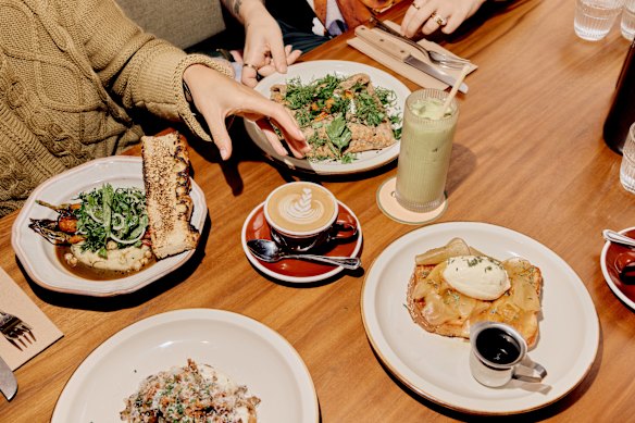 Ophelia’s savoury buckwheat galette (top right).