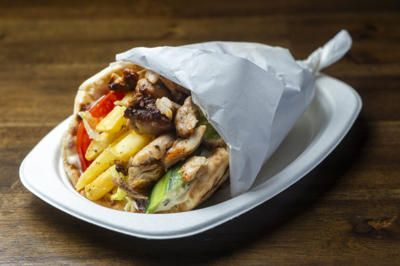 Lamb souvlaki at Secret Souv.