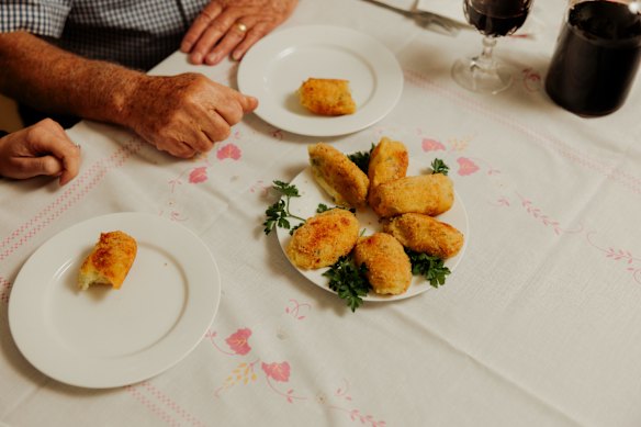 Nonno Bart’s crocche’ di patate (potato croquettes).