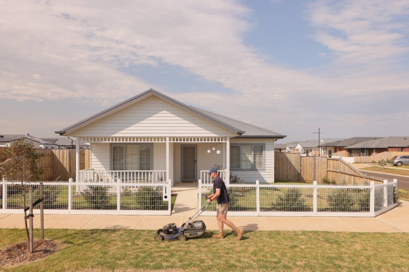 At Australia’s first BTR houses, lawn mowing is included
