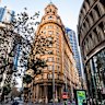 The beaux-arts building embracing the corners of Pitt and Oconnell streets.