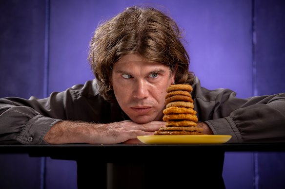 Crunch time: Frank's sweet tooth is put to the test. 