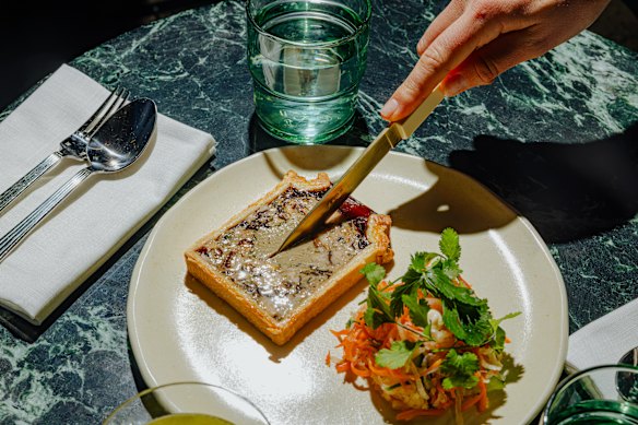Pate en croute with flavours of pork banh mi. 