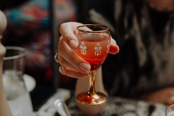 A homemade tincture flavoured with plum.
