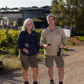 Dr Irina Santiago-Brown co-owns Inkwell Wines with her husband Dudley Brown at their vineyard in South Australia.