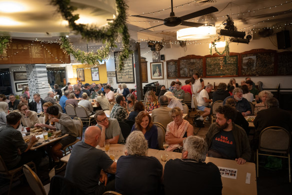 Trivia night at the Petersham Bowling Club. 