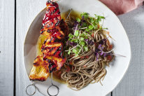 Chicken teriyaki works well as skewers.