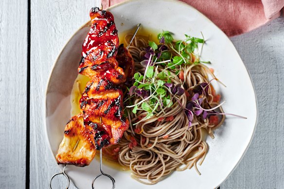 Chicken teriyaki works well as skewers.