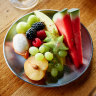 Clara Luna’s fruit plate which diners are encouraged to snack on throughout their meal.