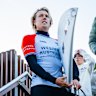 MARGARET RIVER, WESTERN AUSTRALIA, AUSTRALIA - MAY 20: Jacob Willcox of Australia prior to surfing in Heat 1 of the Elimination Round at the Western Australia Margaret River Pro on May 20, 2025 at Margaret River, Western Australia, Australia. (Photo by Beatriz Ryder/World Surf League via Getty Images)