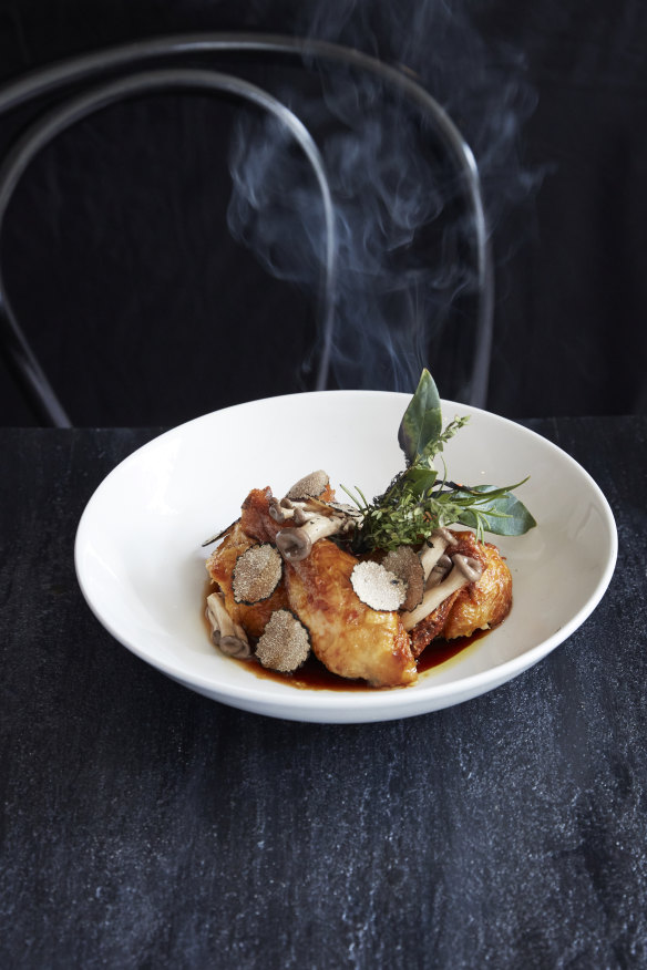 Chicken with truffles.