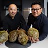 Gordon Chong and Jerry Fong are bringing fresh durian to Australia on overnight flight’s from Malaysia.