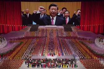 Xi Jinping leads the pledge of loyalty by Communist Party officials.