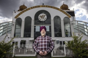 Ravinderjit Singh from the Australian Sikh Association at Gurdwara in Glenwood.