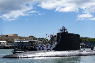 A US Virginia-class nuclear-powered submarine. 