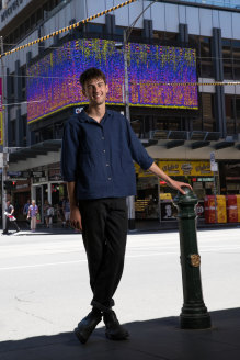 Daniel Kotsimbos on site at the corner of Flinders and Elizabeth Streets.