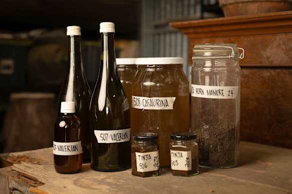 Finished “preparations” and tinctures made from valerian flowers, casuarina and dandelions.