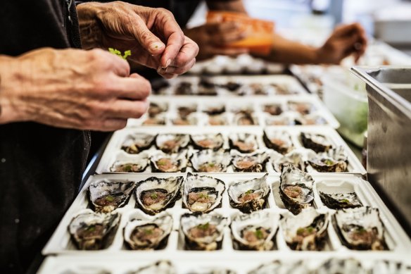 Freycinet Marine Farm, inside the epic eponymous national park, offers some of the state’s best seafood.