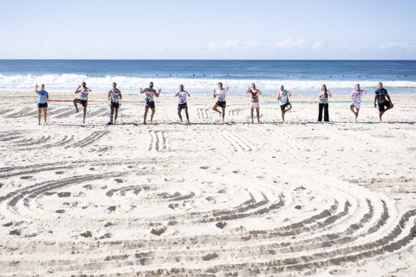 NRL and NRLW players during the NRL’s Indigenous Round launch.