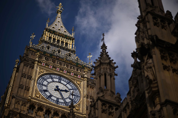 Back with a gong:  Big Ben has been fully restored. Its new clock now show its originals Prussian blue trimmings.