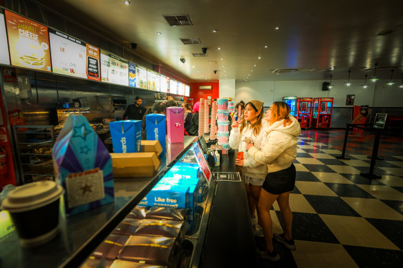 Patrons at Village Drive-In Cinema’s retro diner.