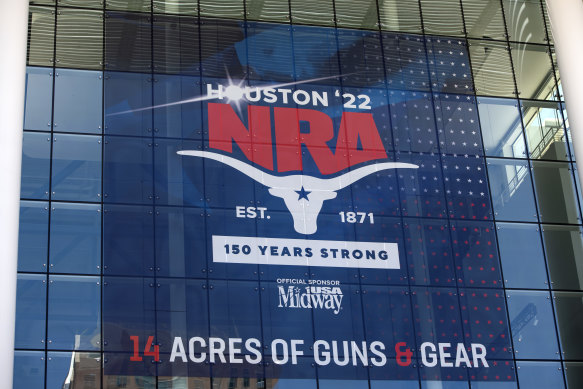 The NRA held its annual convention in Houston, Texas days later.