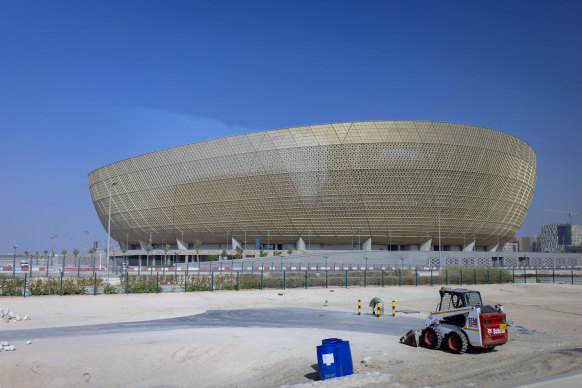 The air-conditioned, 80,000-seat showpiece stadium in Lusail, Qatar, in June.