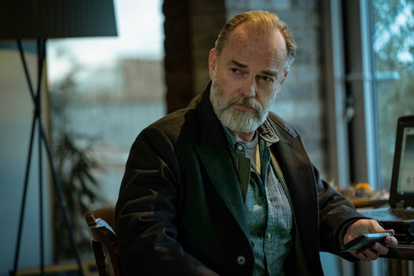 Hugo Weaving stars as Frank Harness in season four of Slow Horses.
